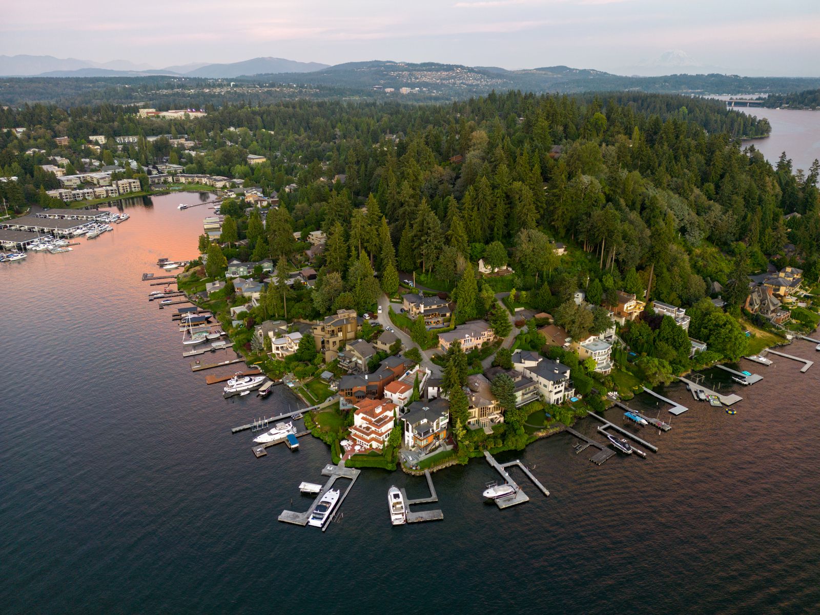 Aerial view of the Eastside, around the studio